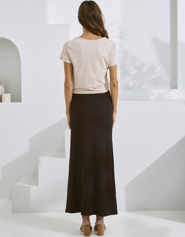Angel Maternity - Colette Maxi Maternity 2 in 1 Skirt/Dress with White Singlet
