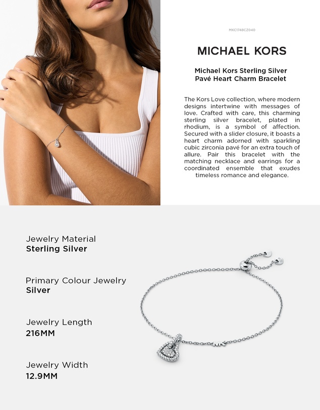 Michael Kors - Premium Silver Tone Bracelet