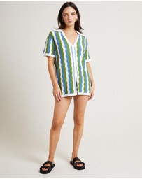 Subtitled - Cher Knit Shirt Mini Dress