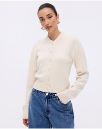 Minima Esenciales - Alma Wool Cashmere Blend Knit Bomber Cardigan