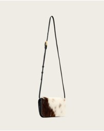 AllSaints - Maeve Cow Print Wallet Crossbody Bag