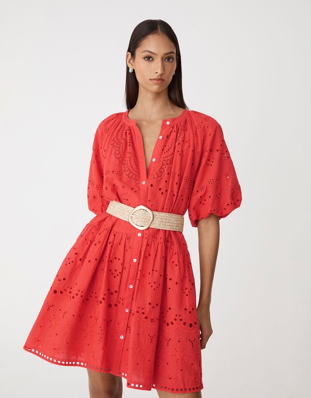 Forcast - Lola Broderie Tiered Dress