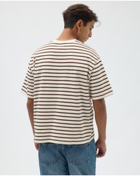 AERE - Heavyweight Stripe SS Tee