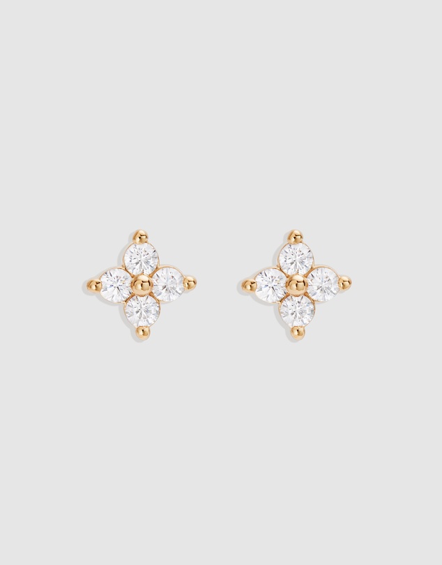 By Charlotte - Crystal Bloom Stud Earrings