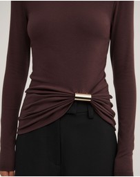 Witchery - Metal Trim Long Sleeve Top