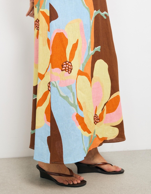 AERE - Freya Linen Halter Maxi Dress