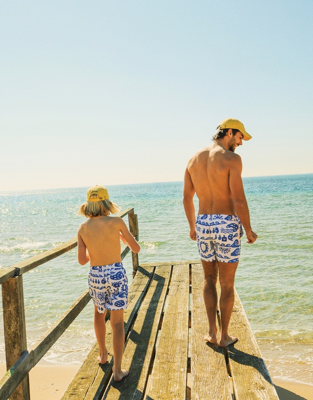 Skwosh - Greek Yoghurt Boys Swim Shorts in White
