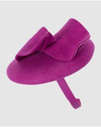 Max Alexander - Felt Winter Fuchsia Pillbox Fascinator