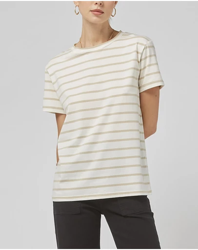 DRICOPER DENIM - Clare Beige Stripe Tee