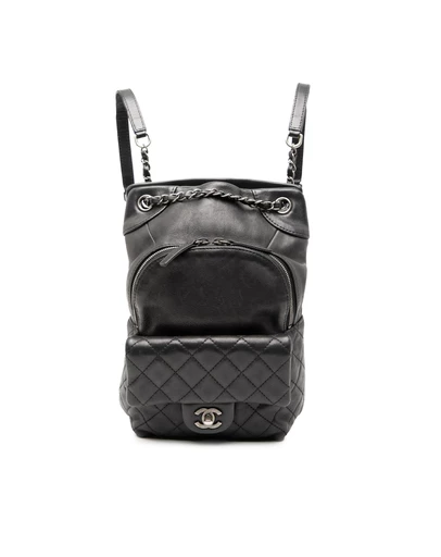 Pre-Loved by Azura Reborn - Pre-Loved Small CC Calfskin Drawstring Flap Backpack