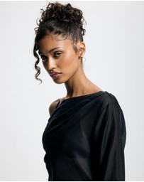 Lover - Layla LS Asymmetric Sheer Top