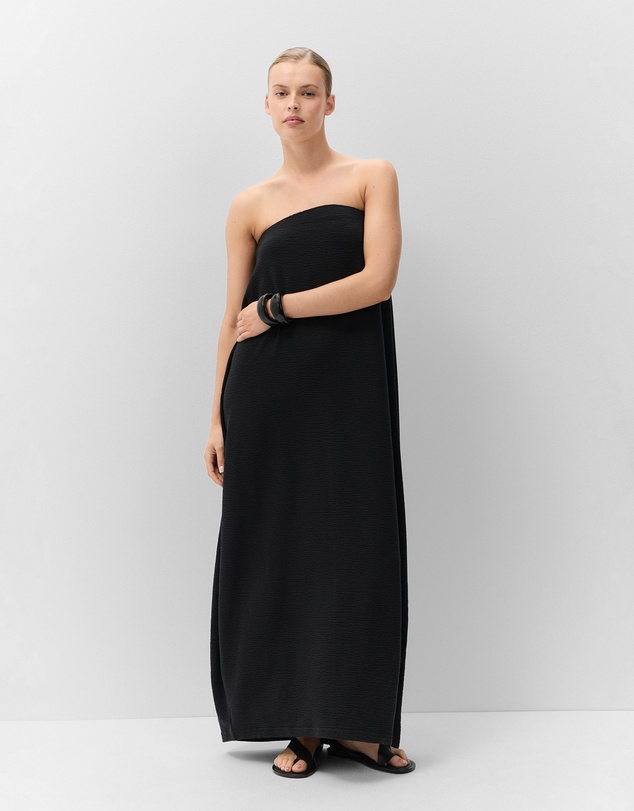 UNISON - Textured Strapless Balloon Dress