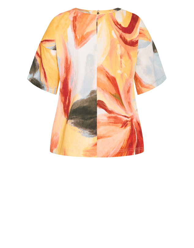 City Chic - Plus size Alexi Bloom Print Top - sunrise