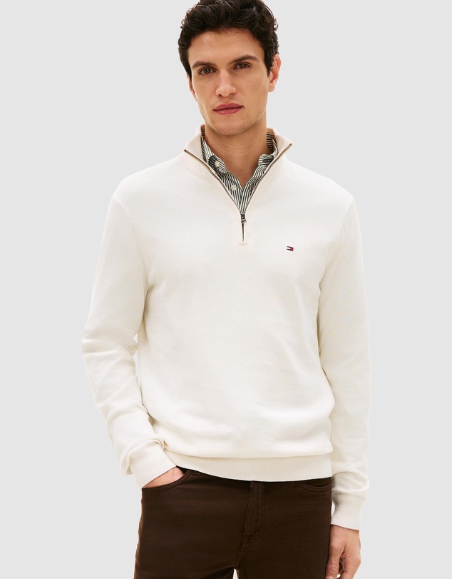 Tommy Hilfiger - Half-Zip Mock Turtleneck Jumper