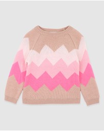 Fox & Finch - Winter Vacay Zigzag Knit Jumper 3-7 Yrs