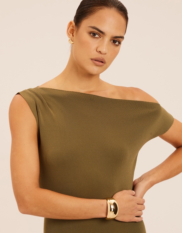AERE - Lyra Draped Knit Dress