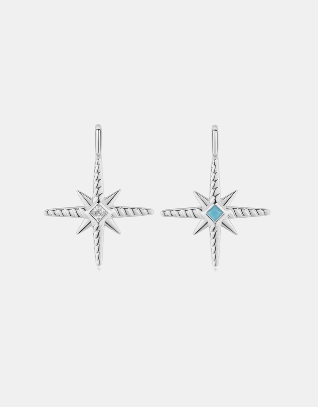 Ania Haie - Silver Turquoise and Cubic Ziconia Star Charm