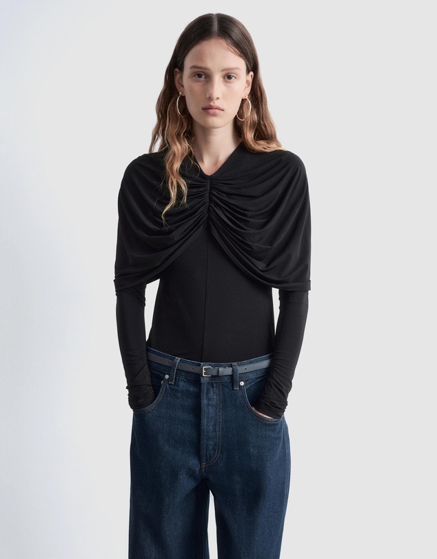& Other Stories - Draped Cape-Detail Top