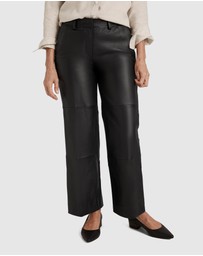 Trenery - Leather Wide Leg Pant