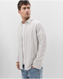 UNISON - Stripe Jacquard Regular Fit Shirt