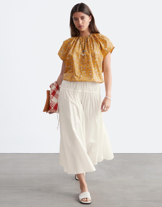 & Other Stories - Gathered Cotton Blouse