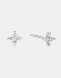Ania Haie - Silver Four-Petal Stud Earrings