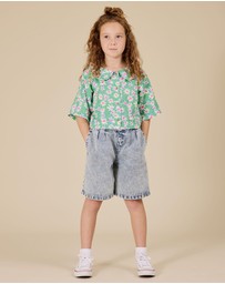 Goldie + Ace - Kirby Relaxed Denim Shorts - Babies-Kids