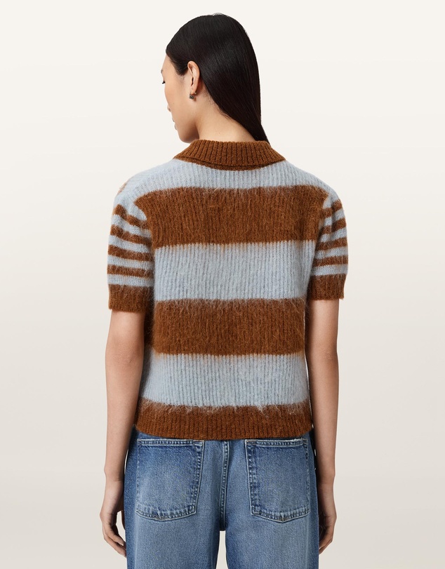 AllSaints - Clem Mohair-Merino Blend Polo Tee