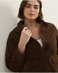 Atmos&Here Curvy - Nell Faux Suede Shacket