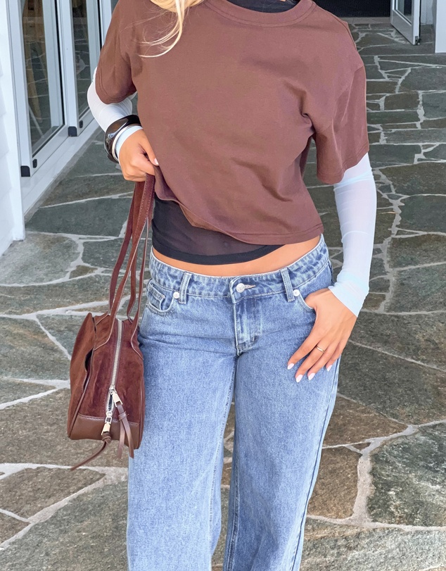 Beginning Boutique - Edith Brown Multi Layered Top
