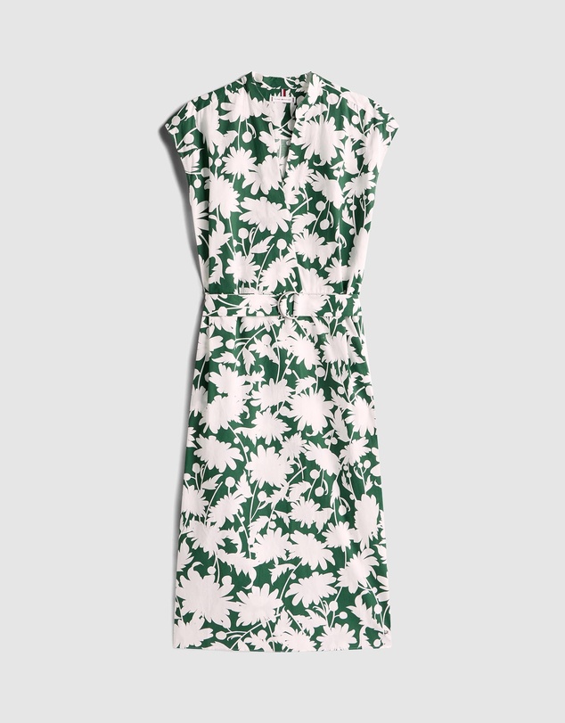 Tommy Hilfiger - Floral Print Cap Sleeve Midi Dress