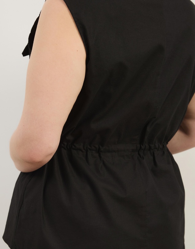 Atmos&Here Curvy - Charlotte Sleeveless Longline Linen Top
