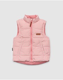 Crywolf - REVERSIBLE ECO-VEST Rose Gingham