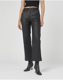 DRICOPER DENIM - Cody Coated Kick Flare Trousers