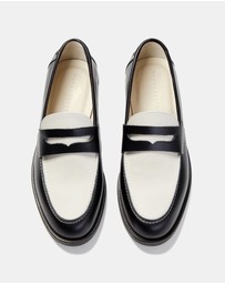 Duke + Dexter - Wilde Black + White Penny Loafer - Men's