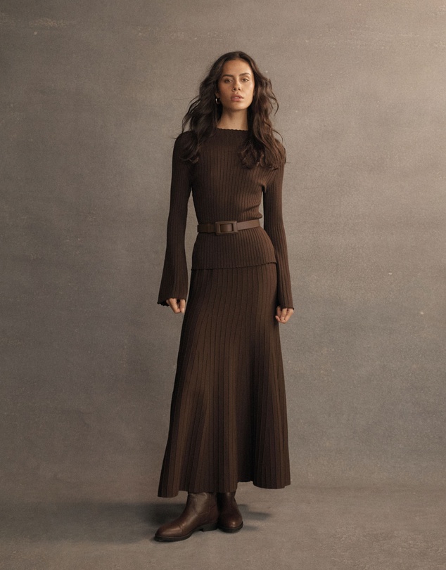 Forcast - Nevaeh A-Line Knit Skirt