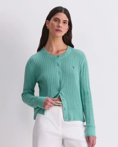 Sportscraft - Elka Cable Pointelle Cardigan