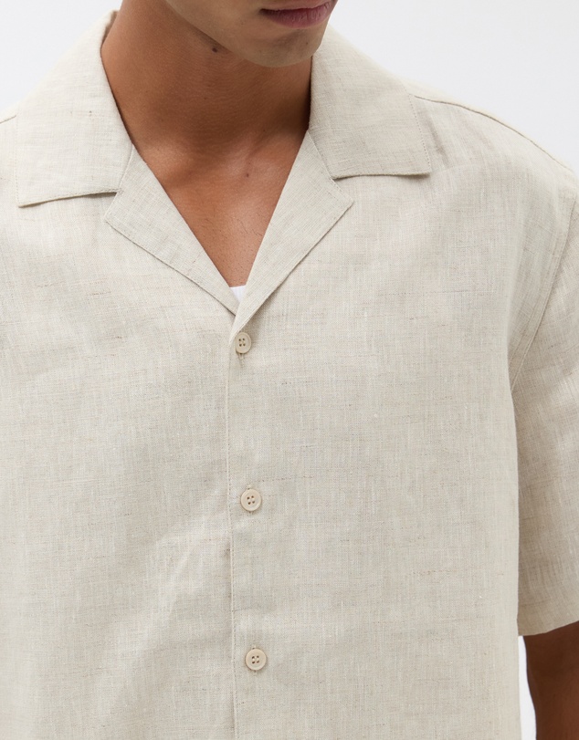 AERE - Euro Resort Linen Camp Collar Shirt