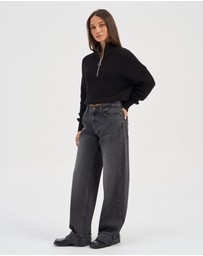 ONLY - Ella Wide Fold Up Jeans