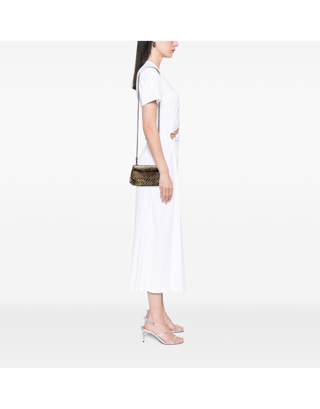 Pre-Loved by Azura Reborn - Pre-Loved Metallic Calfskin Intrecciomirage Chain Flap Crossbody