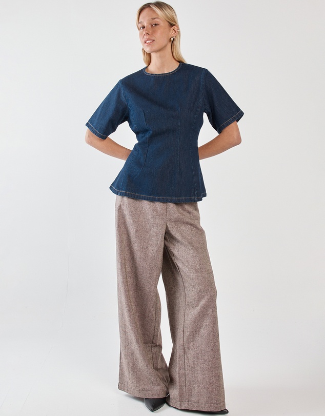 Sass - Abi Fitted Denim Tee