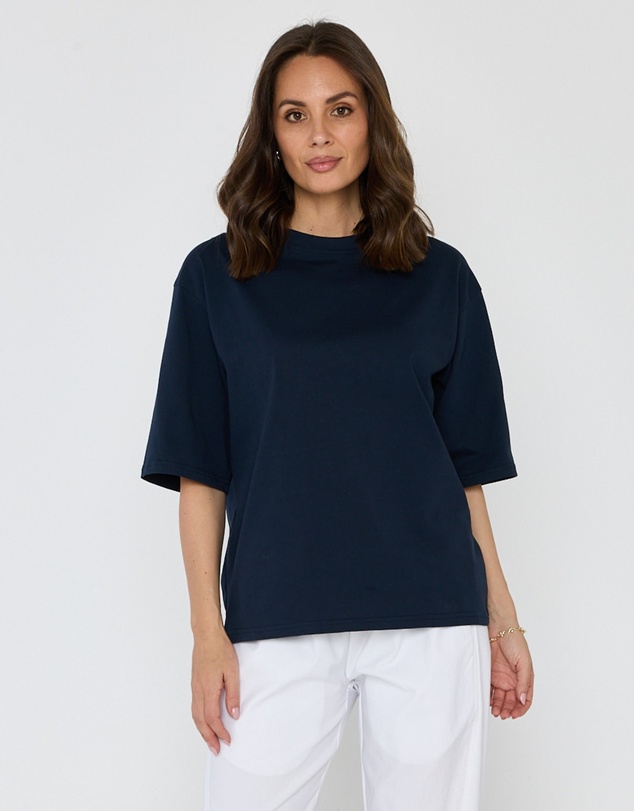 ALEXANDRA - Zuri T-Shirt Navy