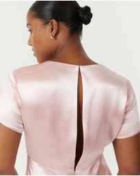 Third Form - Satin Bias Maxi Tee Dress