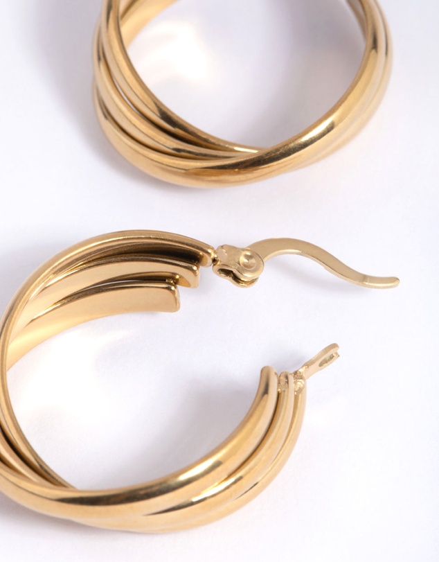 Lovisa - Waterproof Gold Plated Stainless Steel Hoop Earrings