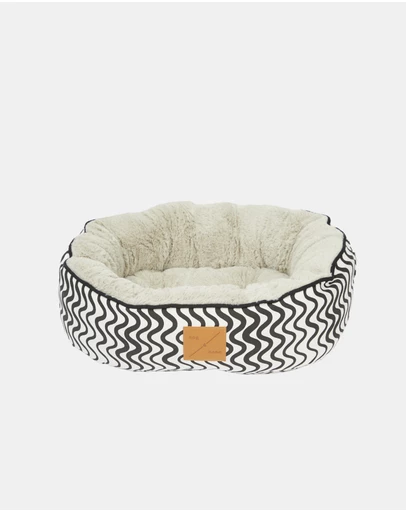 Mog & Bone - Reversible Cat Bed - Black Wave