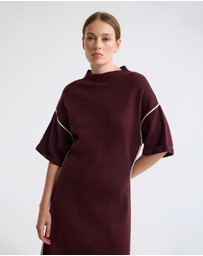 Oxford - Natalya Knit Contrast Piping Dress