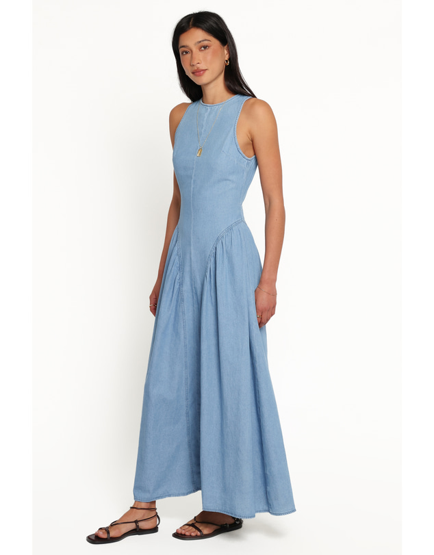 Petal & Pup - Zilmia Midi Dress - Medium Denim