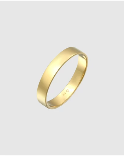 Kuzzoi - ICONIC EXCLUSIVE - Ring Men band Basic Elegant in 375 yellow gold