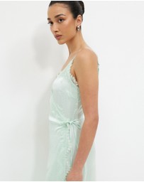 Calli - Union Satin Wrap Dress