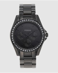 Fossil - Riley Black Chronograph Watch